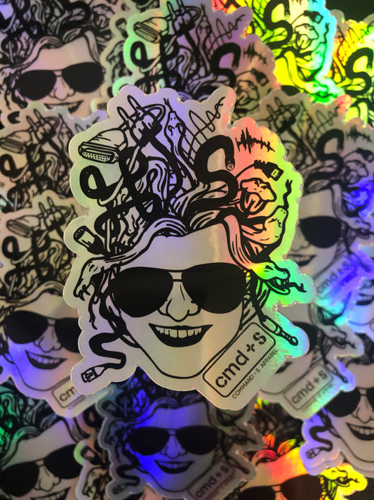 Cable Medusa Holographic Sticker