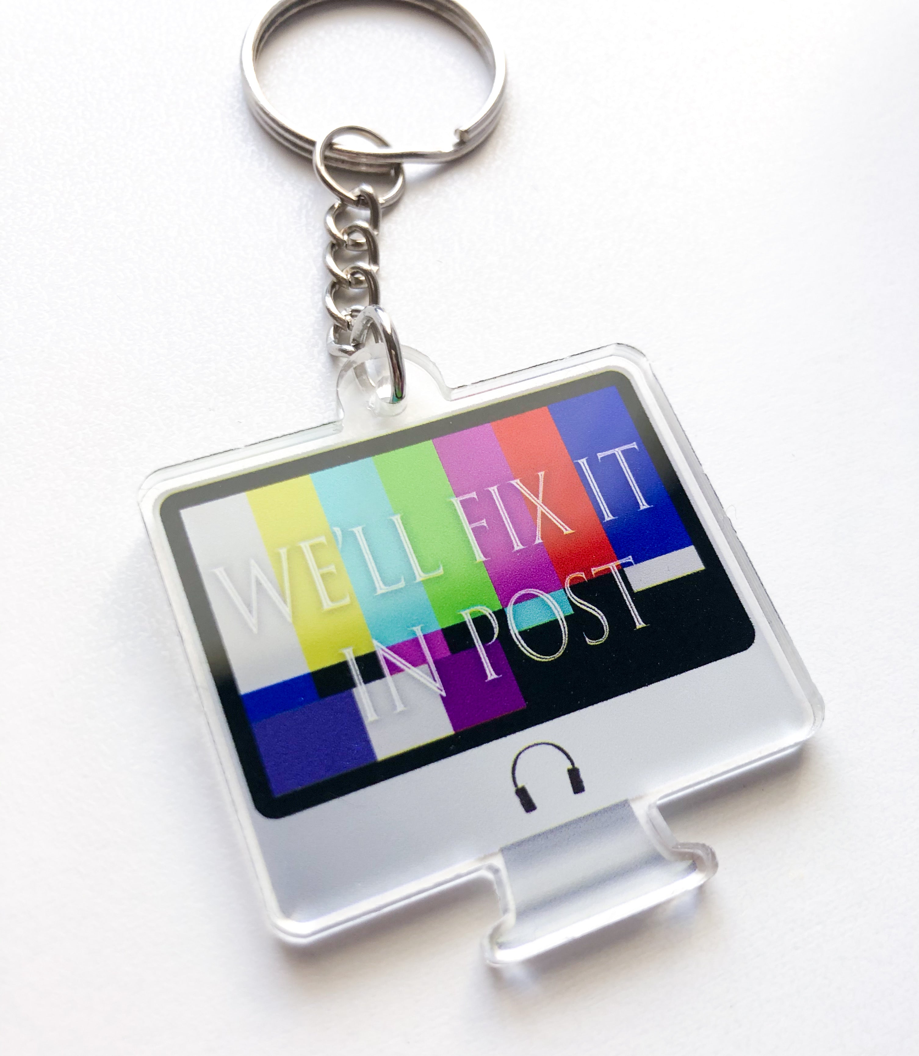 Audio Editing Keychain: We'll Fix It In Post – Command + S Apparel