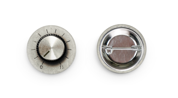 Audio engineer inspired button gain knob