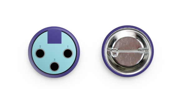 Audio engineer inspired button XLR Face